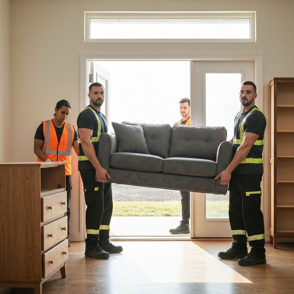 Verhuizers tillen meubels - verhuishulp per uur